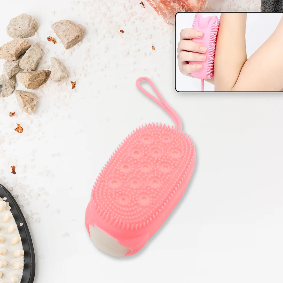 Super Soft Silicone Bath Brush – Double-Sided Scrubber (1 Pc)