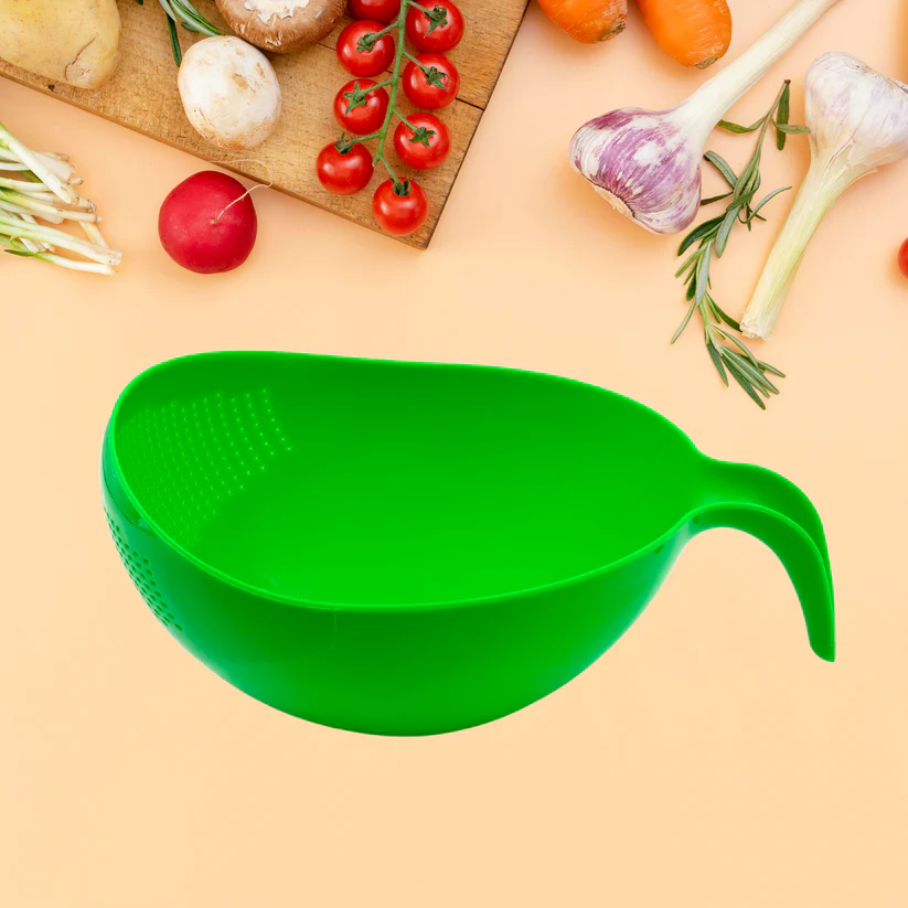 Rice Bowl Thick Drain Basket with Handle 