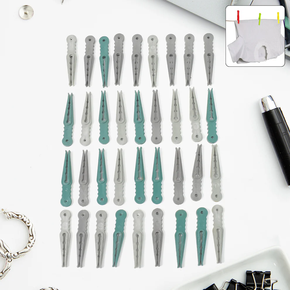 36 Pc Plastic Cloth Clips – Multipurpose Hanging Pegs