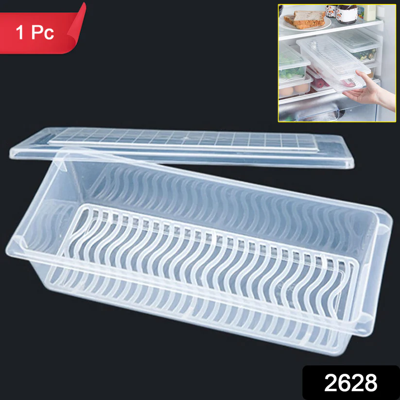 Food Storage Container with Removable Drain Plate and Lid, 1500 ml (Pack of 1 Pc) 