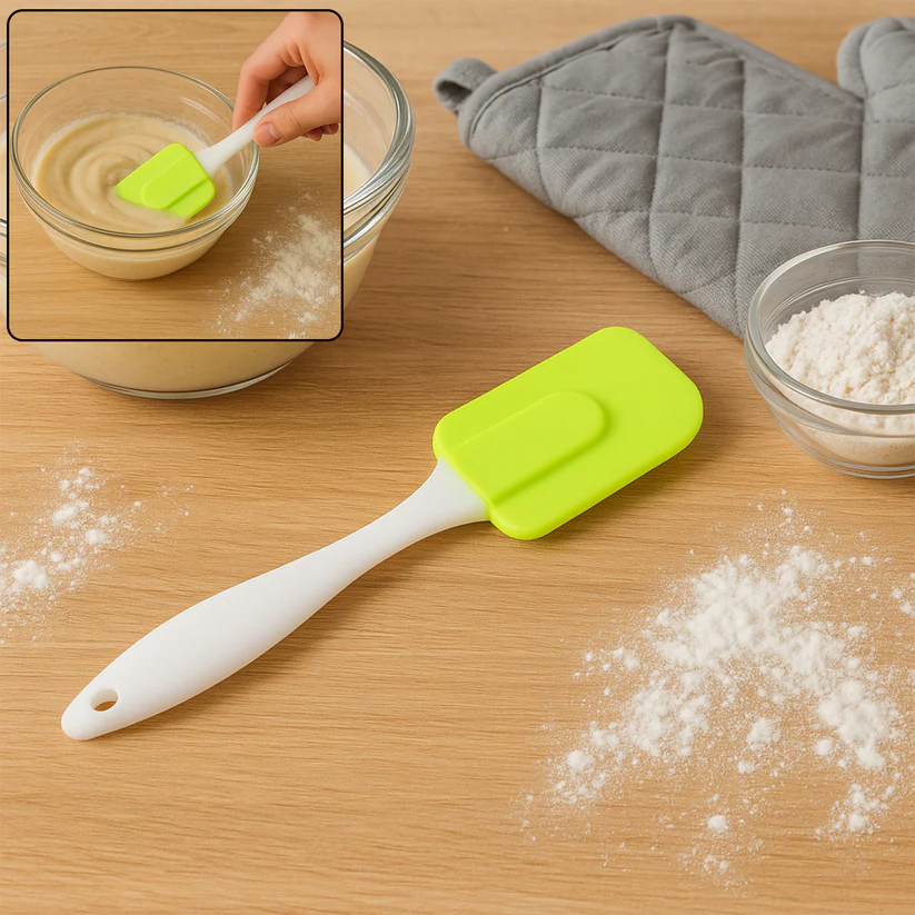      Silicone Cooking Spatula for Baking (1 Pc / 18 Cm / Mix Color) 