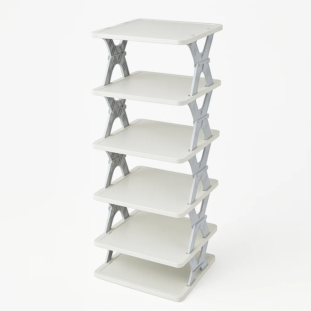 6-Layer Foldable Shoe Rack – Heavy-Duty & Space-Saving