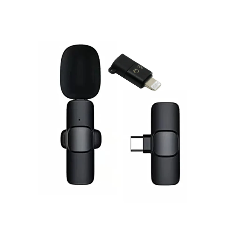 Intelligent Noise Cancelling Clip-On Microphone – Type-C & iPhone Compatible