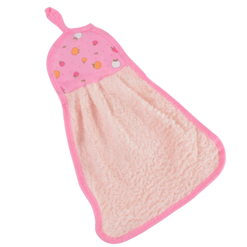 Microfiber Wash Basin Hanging Hand Kitchen Towel Napkin with Loop 