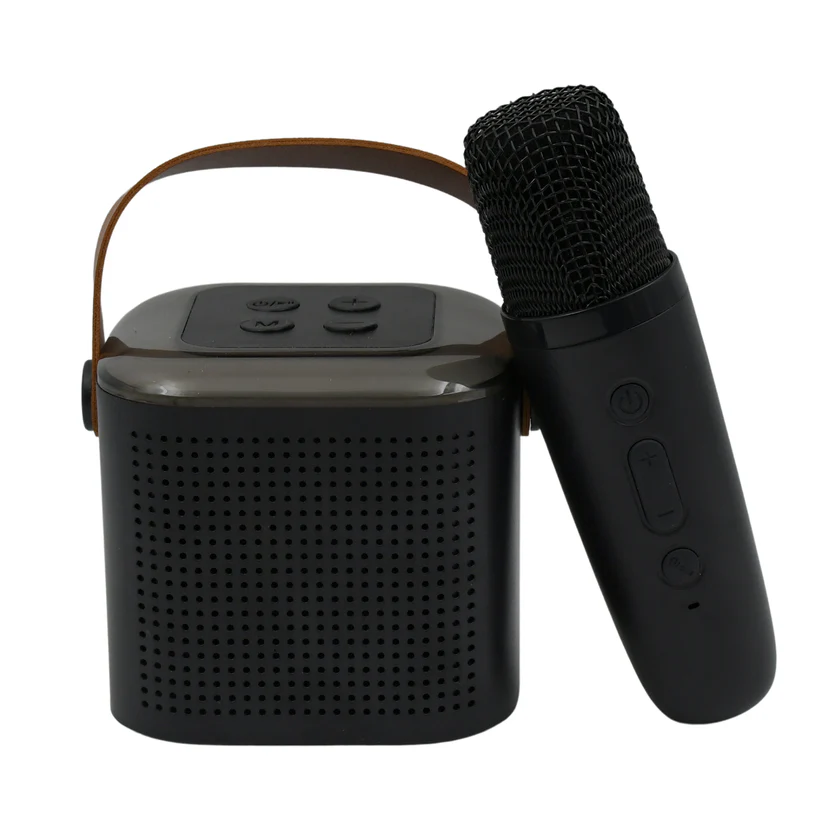 Wireless Speaker Microphone Set with RGB Light & Memory Card – Portable Karaoke Machine