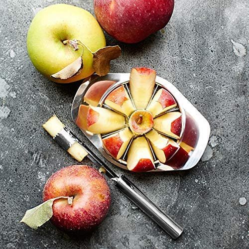Stainless Steel Apple Cutter / Slicer with 8 Blades and Handle 