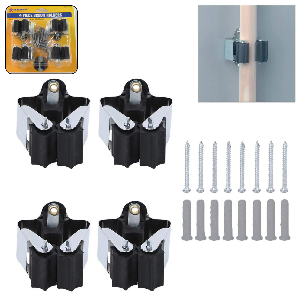 Multifunction Wall Mount Garage Holder – 4 Pcs Set