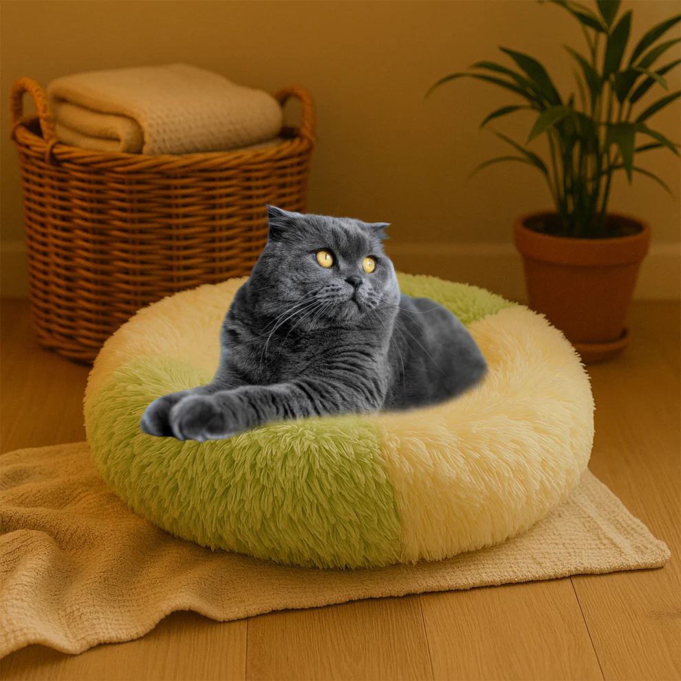 Ultra Soft Fluffy Pet Bed for Cats & Small Dogs – 1 Pc