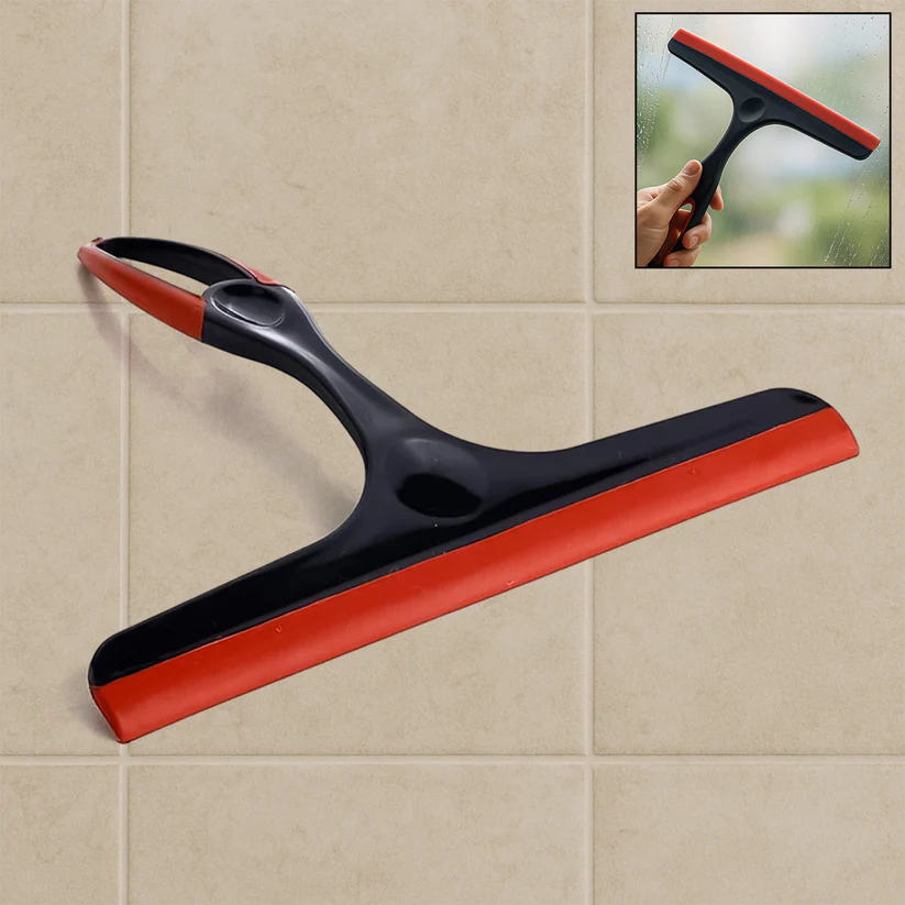 Plastic Kitchen Wiper - Silicone Head for Windows, Glass & Surfaces (1pc) 