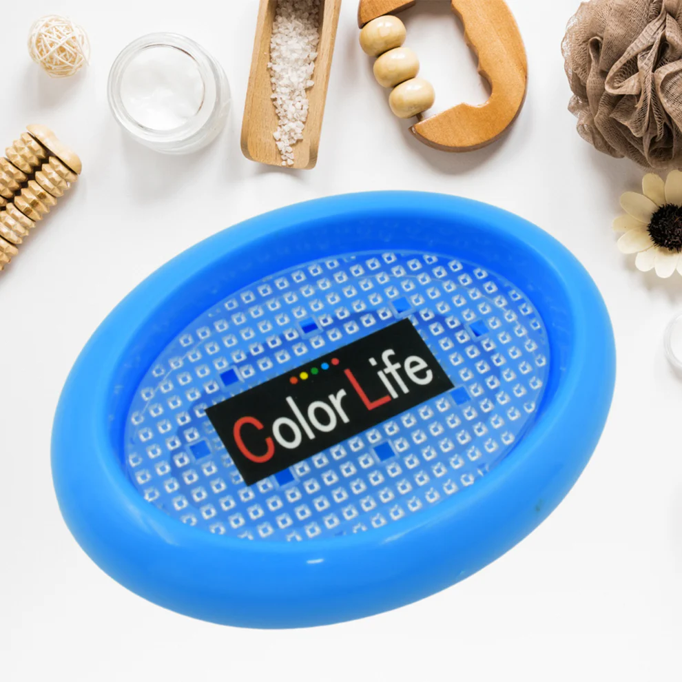 1 Pc Plastic Soap Case – Oval/Heart Shape for Bathroom & Kitchen