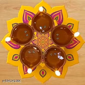 Water Sensor Diyas for Diwali Decoration, Diwali (6Pcs Set)
