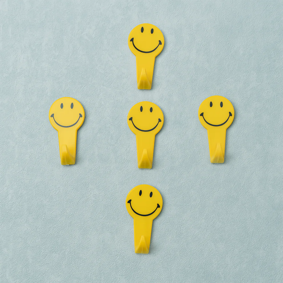 5 Pc Adhesive Wall Hooks – For Keys & Essentials