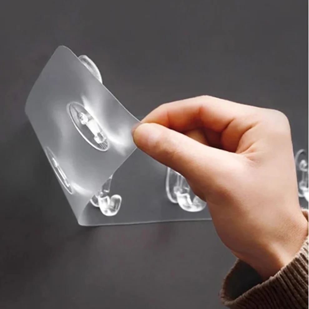 Adhesive Golden & Transparent Heavy Duty Wall Hook