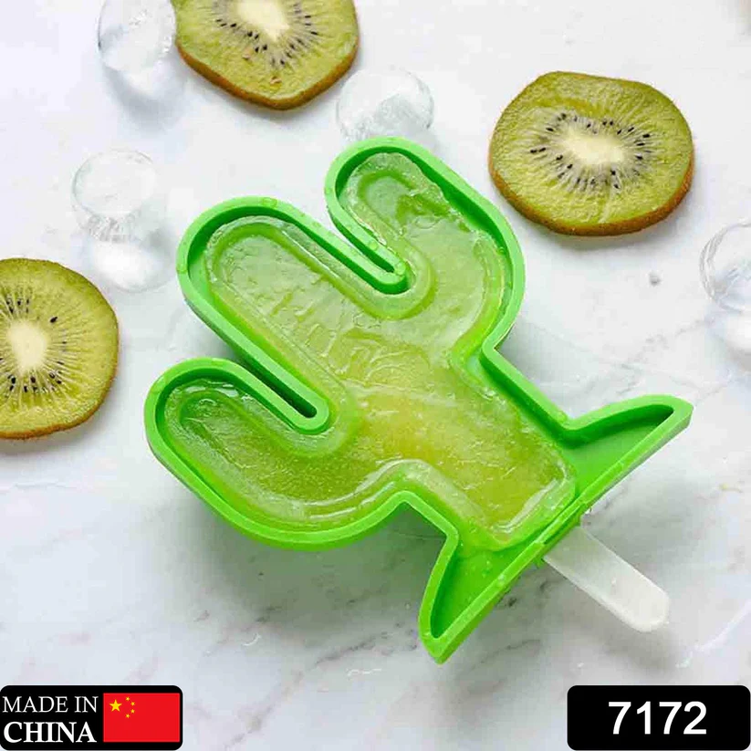 Cactus Shape sicle Molds - Durable Silicone Ice Cream Mould, DIY Ice Kitchen Tool 