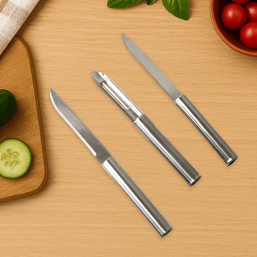 Stainless Steel Cutting Knife Set – Pack of 3, Multipurpose Use