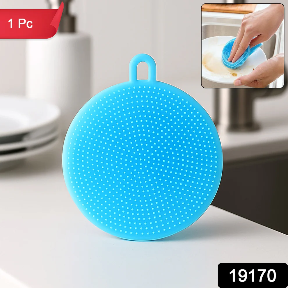 Silicone Dish Scrubber Sponge Mildew Free, Non Stick, Heat Resistant 