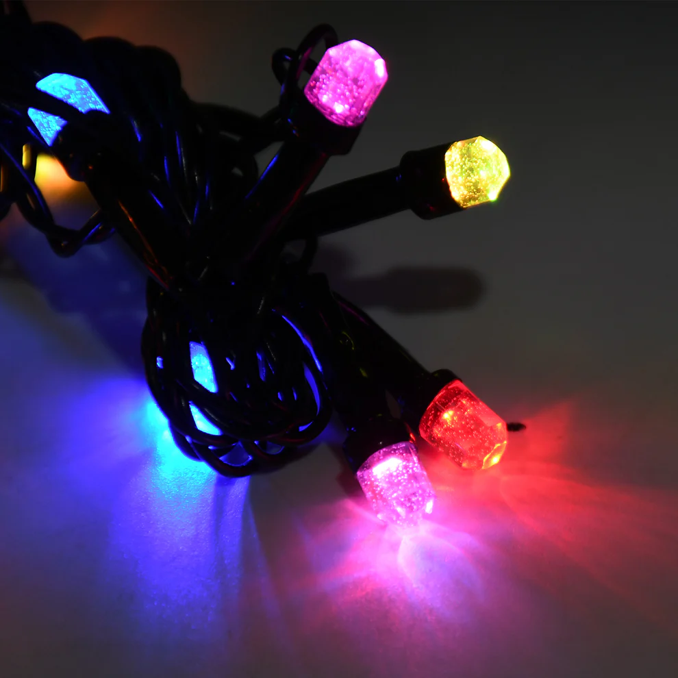 3M Multi-Color LED String Lights – 15 LEDs for Festive Decor