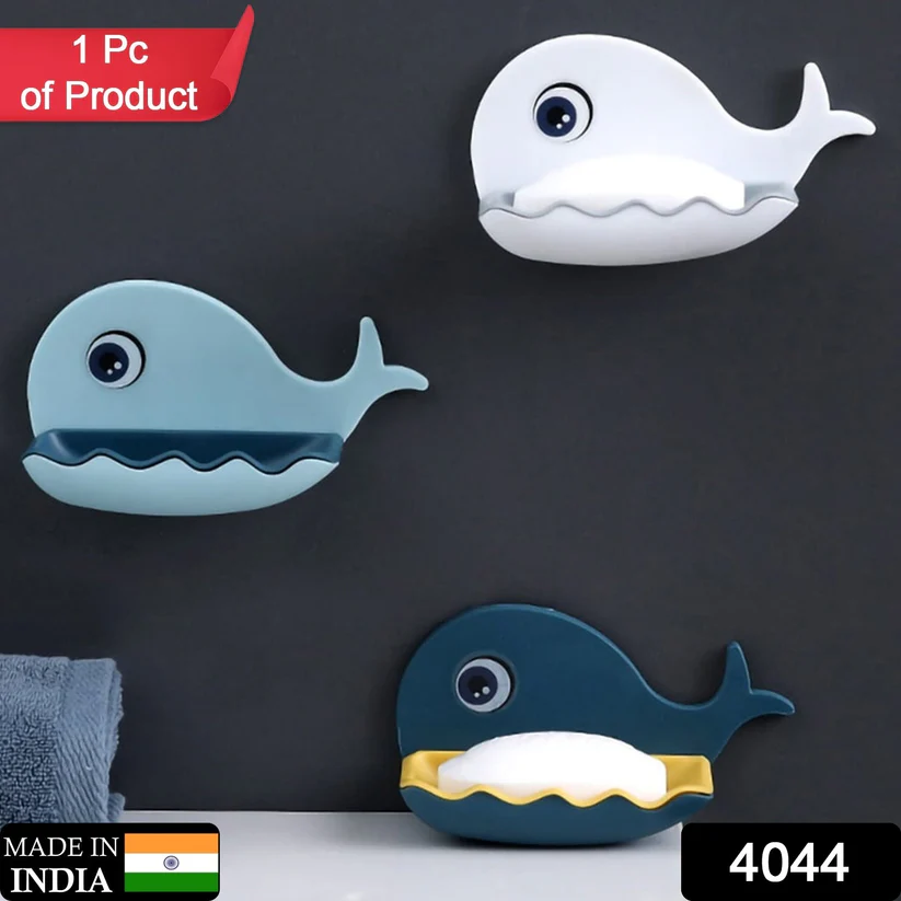 Fish Shape Wall-Mounted Double Layer Soap Holder for Bathroom & Kitchen 