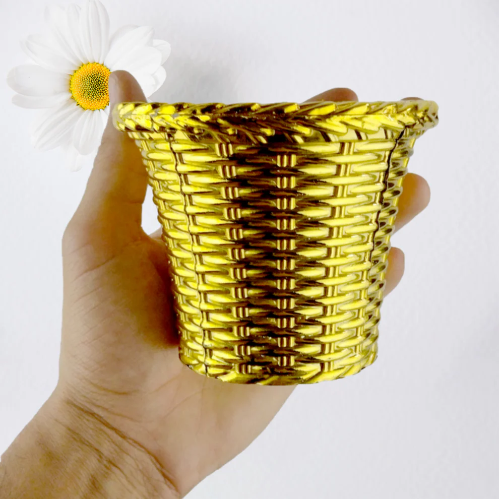 Plastic Flower Valencia (Pot) Home and Outdoor (1 Pc)