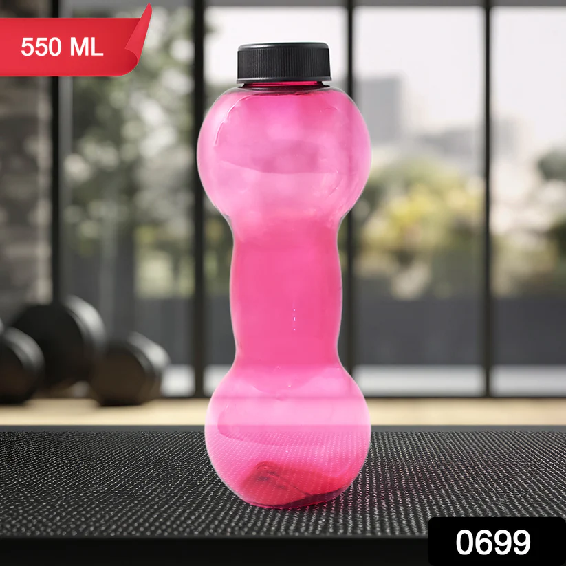      Unbreakable Plastic dumbbell Shape Water Bottle (550 ml / 1 Pc)