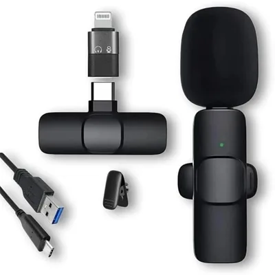  Wireless Microphone for Type-C Android Phones, iPhones & Cameras 