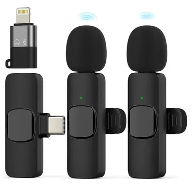Wireless Microphone | Digital Mini Clip Mic with Receiver for Camera & Mobile Recording