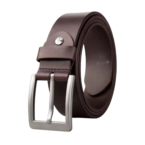Men Brown Genuine  Leather Belt