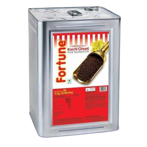 Kachchi Ghani Fortune Mustard Oil 15 Ltr Tin