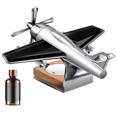 Silver Solar Glider Airplane Perfume for Car Dashboard Decoration