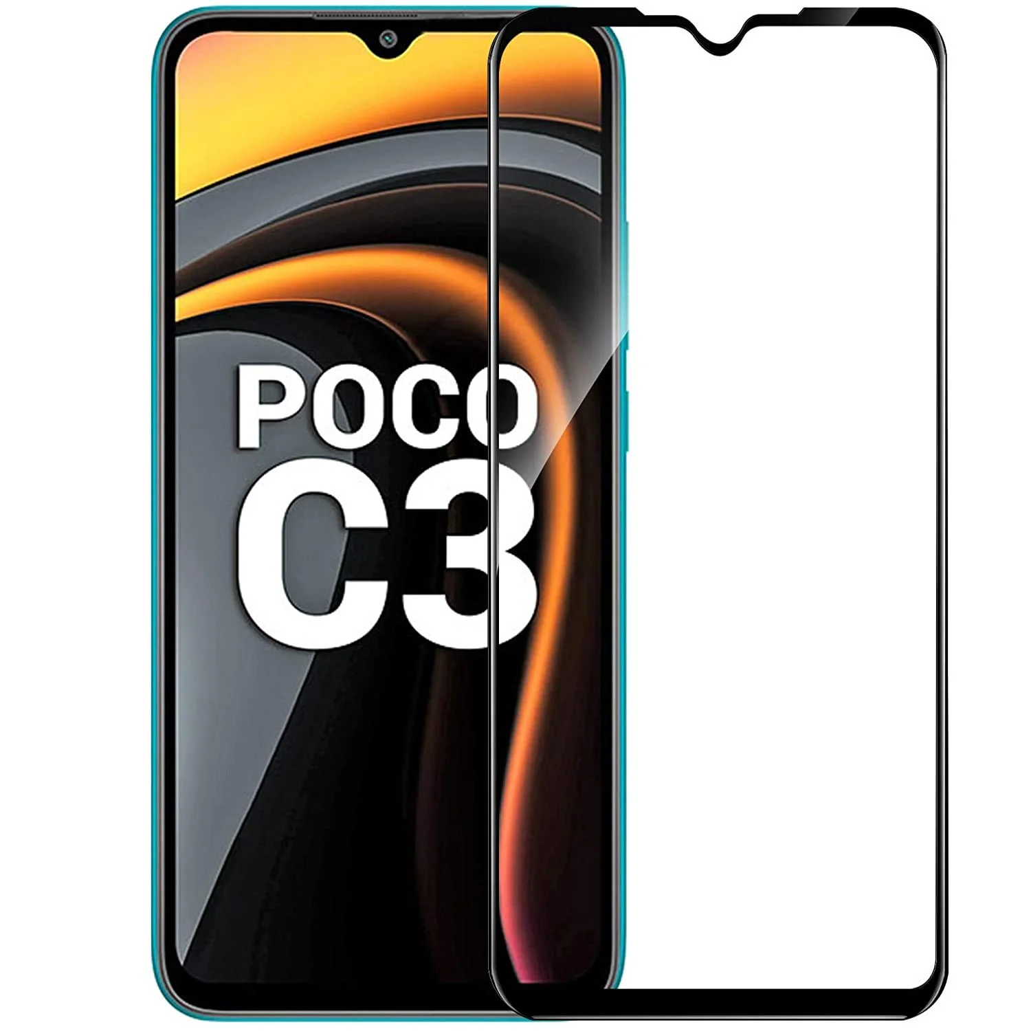  Poco C3 Premium Tempered Glass Screen