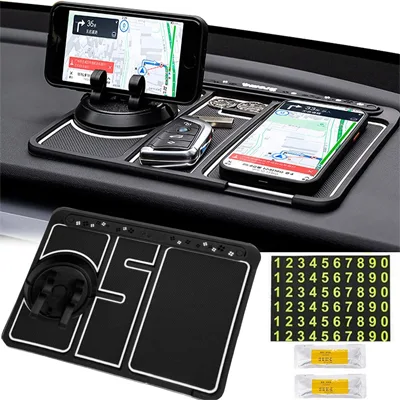 Anti-Slip Car Dashboard Mat with Phone Holder