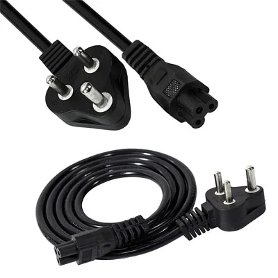 Black 3 Pin Laptop Power Cable 